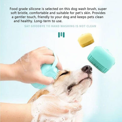 Pets Bath Brush | Scrubber for Bath | Dog Shampoo Brush | Dog Washing/Shower Brush, Suitable for Short/Long Haired Dogs,Bathing Dog Brush (Blue)