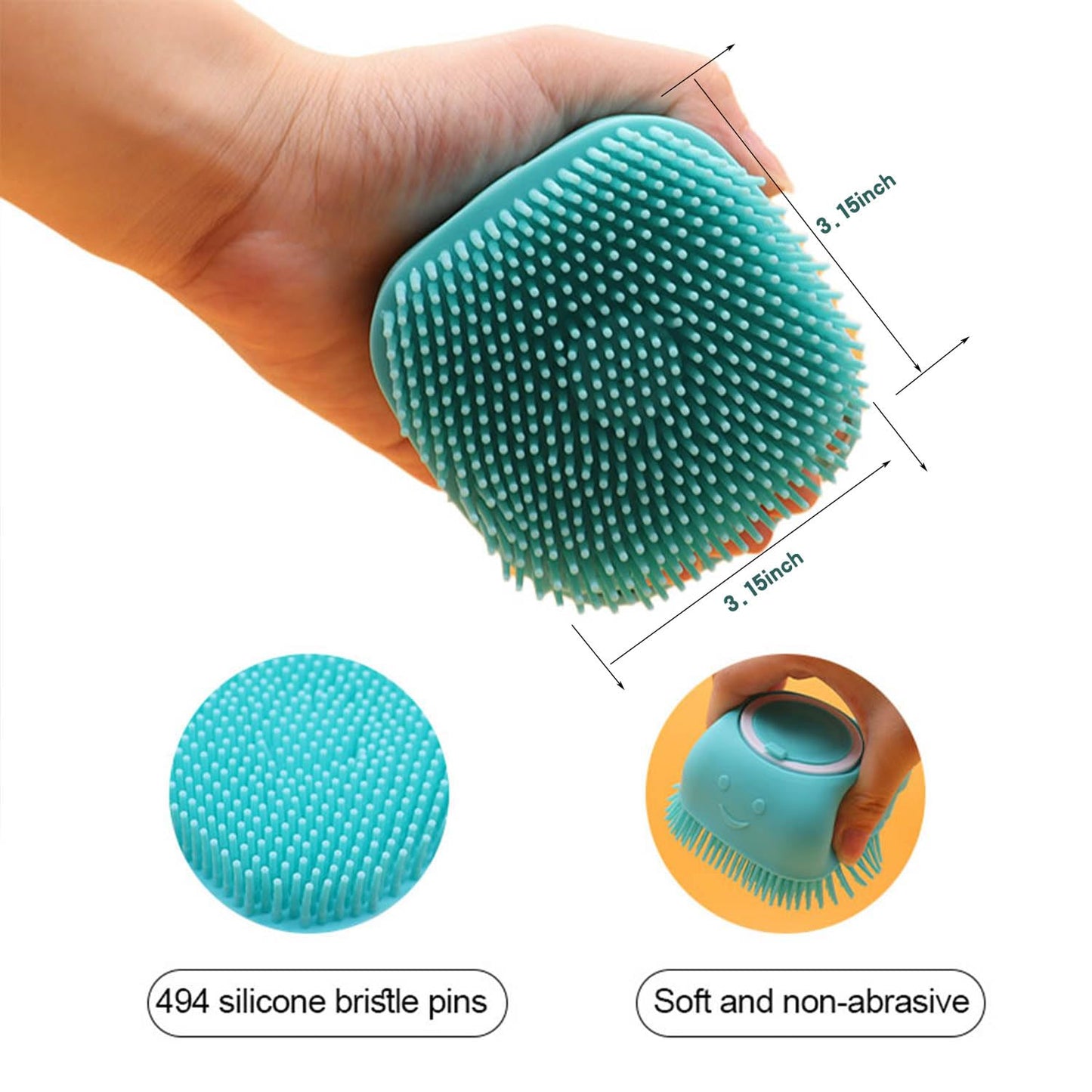 Pets Bath Brush | Scrubber for Bath | Dog Shampoo Brush | Dog Washing/Shower Brush, Suitable for Short/Long Haired Dogs,Bathing Dog Brush (Blue)
