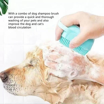 Pets Bath Brush | Scrubber for Bath | Dog Shampoo Brush | Dog Washing/Shower Brush, Suitable for Short/Long Haired Dogs,Bathing Dog Brush (Blue)